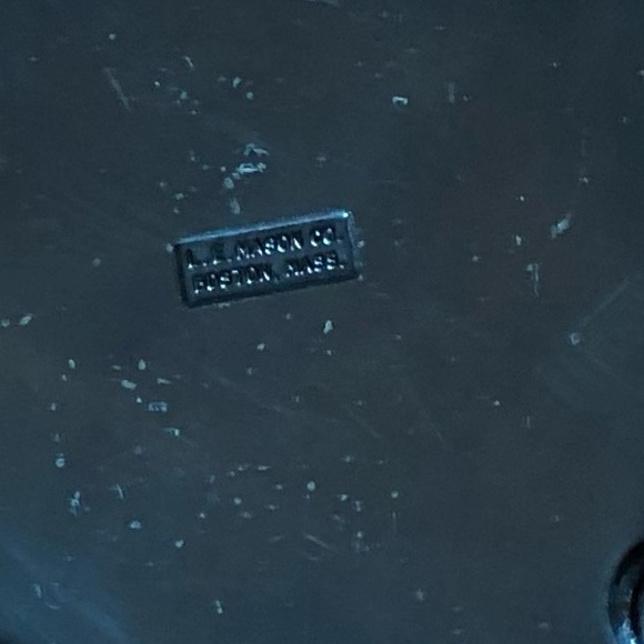 Vintage Mid-Century Japanned Monogram D Coaster Set - Picture 6 of 6